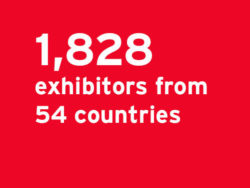 1,828 exhibitors from 54 countries